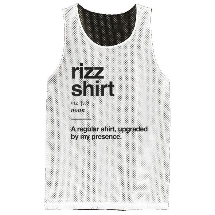 Funny Rizz Gen Z Gen Alpha Slang Charisma Meme Rizz Mesh Reversible Basketball Jersey Tank