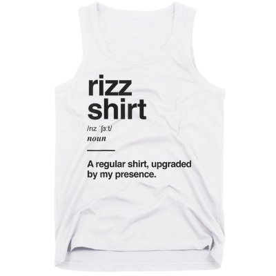 Funny Rizz Gen Z Gen Alpha Slang Charisma Meme Rizz Tank Top