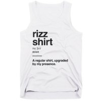 Funny Rizz Gen Z Gen Alpha Slang Charisma Meme Rizz Tank Top