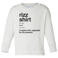 Funny Rizz Gen Z Gen Alpha Slang Charisma Meme Rizz Toddler Long Sleeve Shirt