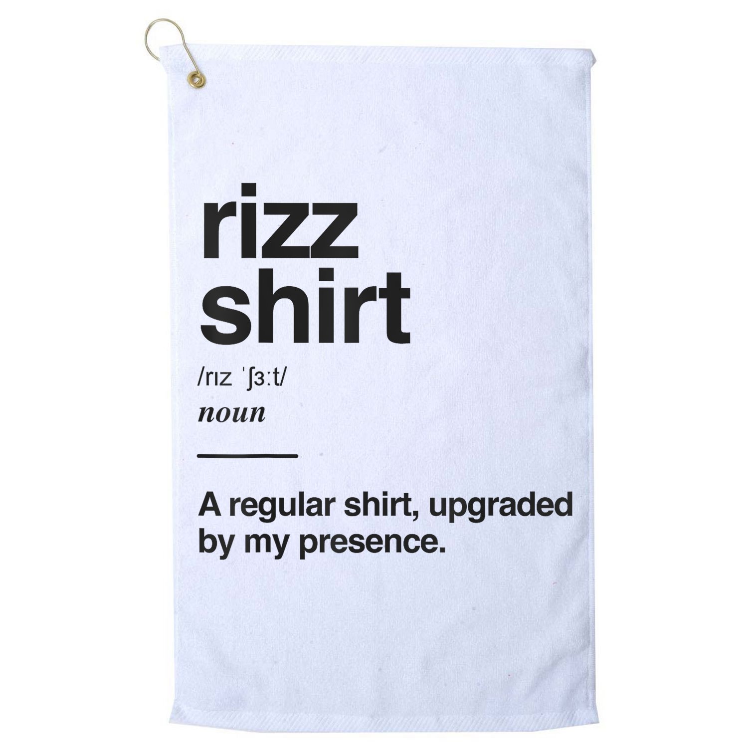 Funny Rizz Gen Z Gen Alpha Slang Charisma Meme Rizz Golf Towel