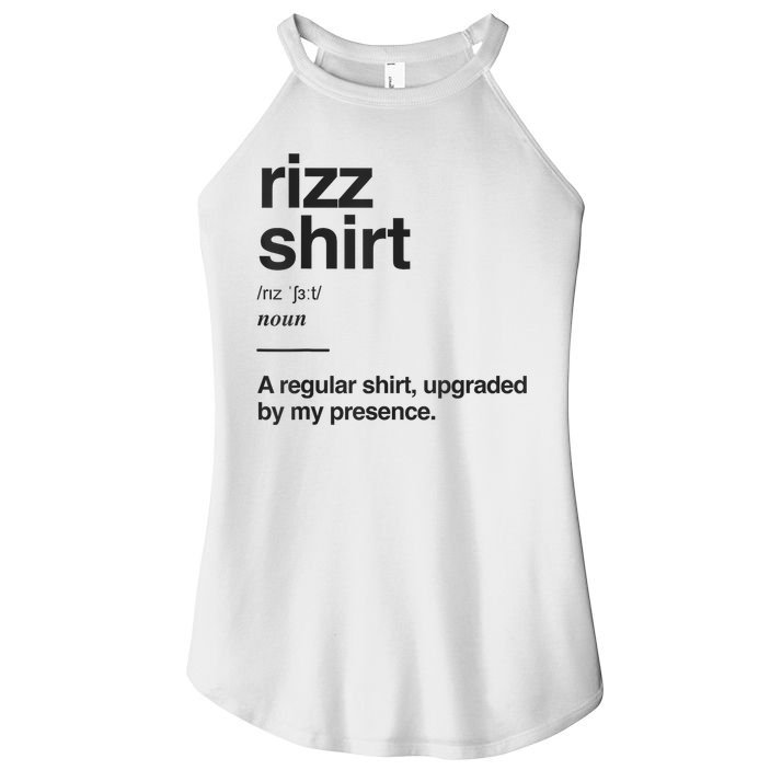 Funny Rizz Gen Z Gen Alpha Slang Charisma Meme Rizz Women's Perfect Tri Rocker Tank