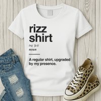 Funny Rizz Gen Z Gen Alpha Slang Charisma Meme Rizz Womens T-Shirt