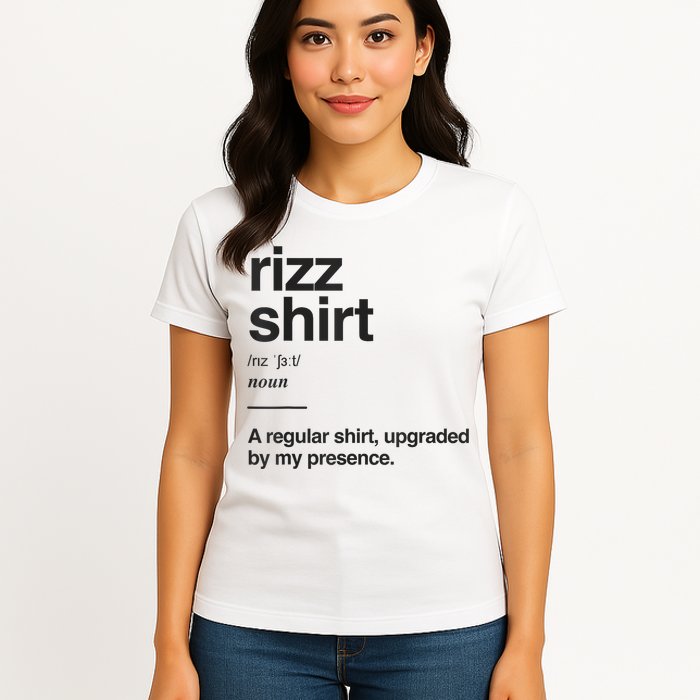 Funny Rizz Gen Z Gen Alpha Slang Charisma Meme Rizz Womens T-Shirt