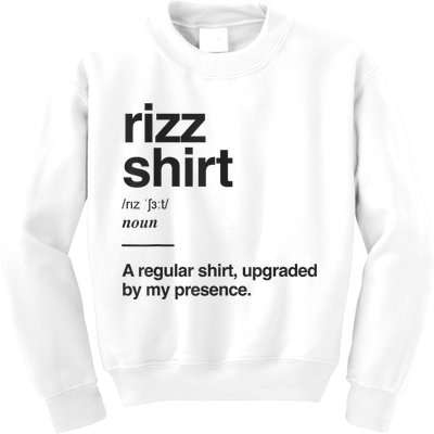 Funny Rizz Gen Z Gen Alpha Slang Charisma Meme Rizz Kids Sweatshirt