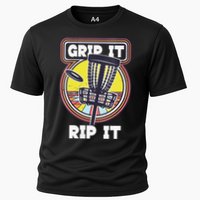 Funny Retro Grip and Rip It Disc Golf Cooling Performance Crew T-Shirt
