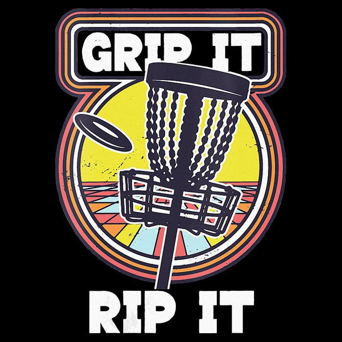 Funny Retro Grip and Rip It Disc Golf Cooling Performance Crew T-Shirt