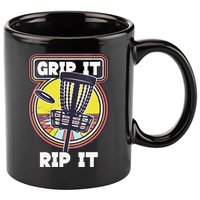 Funny Retro Grip and Rip It Disc Golf 11oz C Handle Ceramic Mug