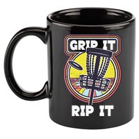 Funny Retro Grip and Rip It Disc Golf 11oz C Handle Ceramic Mug
