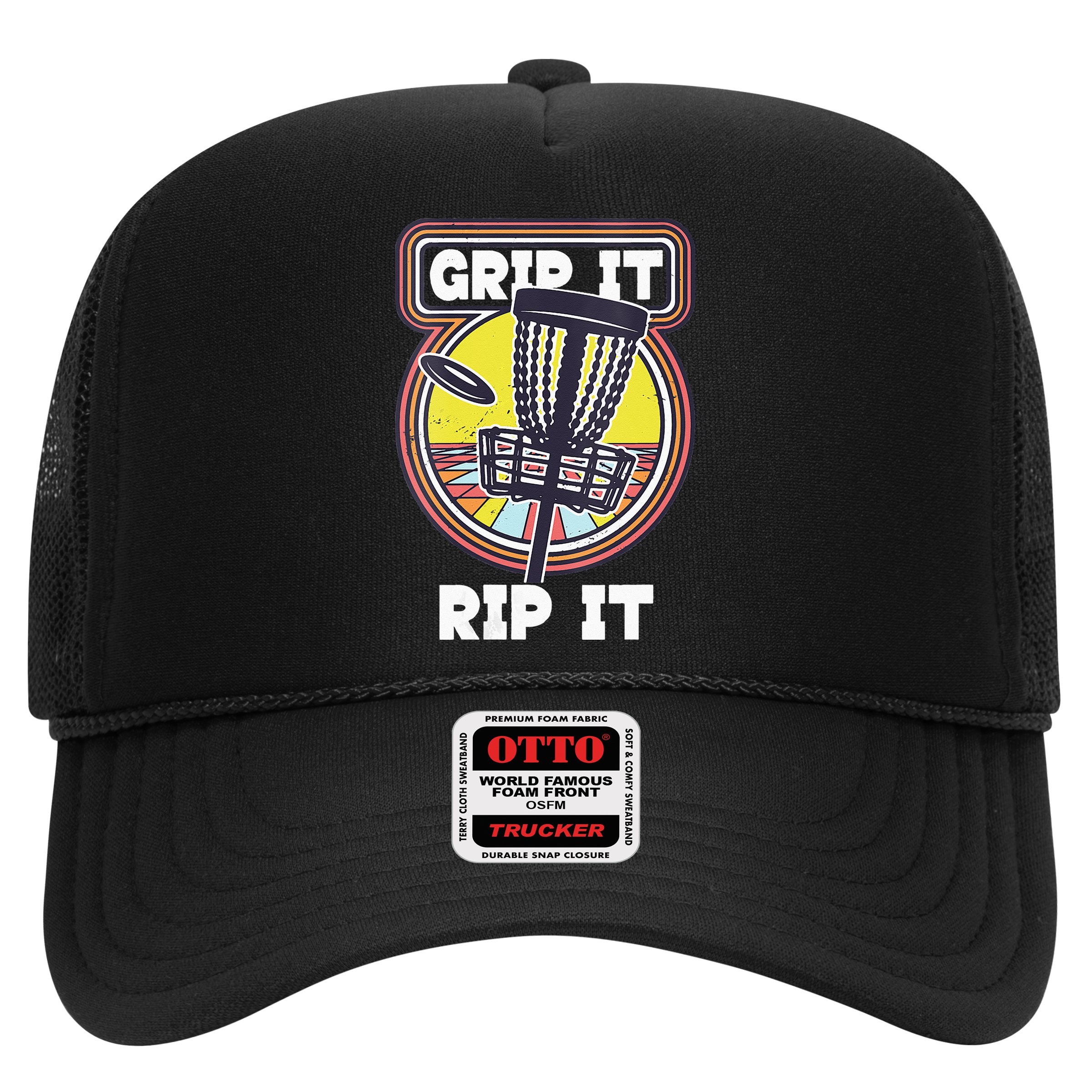 Funny Retro Grip and Rip It Disc Golf Hat
