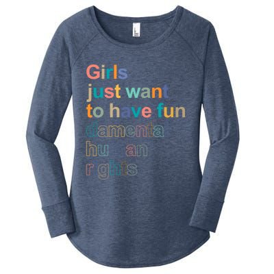 Feminist Rights Girls Just Want To Have Funcool Giftdamental Rights Cool Gift Women's Perfect Tri Tunic Long Sleeve Shirt