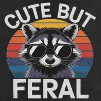Funny Raccoon Gifts Idea Animal Lover Raccoon Cute But Feral Raccoon Beanie