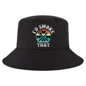 Funny Retro Grilling BBQ Smoker Chef Dad GiftId Smoke That Cool Comfort Performance Bucket Hat