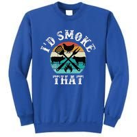 Funny Retro Grilling BBQ Smoker Chef Dad GiftId Smoke That Sweatshirt