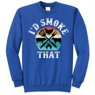 Funny Retro Grilling BBQ Smoker Chef Dad GiftId Smoke That Tall Sweatshirt