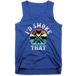 Funny Retro Grilling BBQ Smoker Chef Dad GiftId Smoke That Tank Top