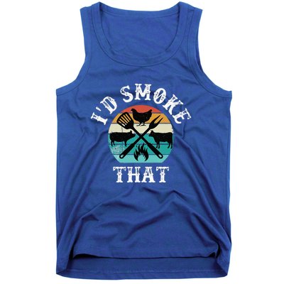 Funny Retro Grilling BBQ Smoker Chef Dad GiftId Smoke That Tank Top