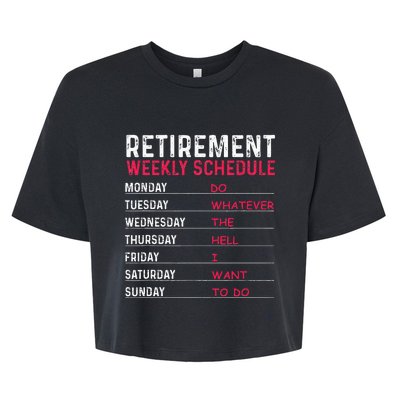 Funny Retirement Gift For Women Cool Retired Retiree Bella+Canvas Jersey Crop Tee