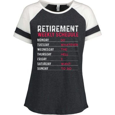 Funny Retirement Gift For Women Cool Retired Retiree Enza Ladies Jersey Colorblock Tee