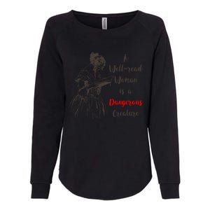 Feminist Reading Gift Dangerous Well Read Womens California Wash Sweatshirt