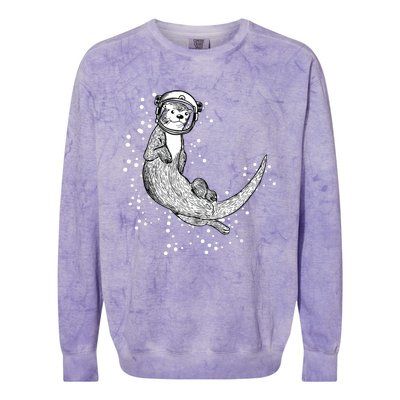 Ferret Rodent Gnawer Space Planet Universe Colorblast Crewneck Sweatshirt