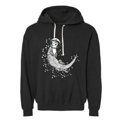 Ferret Rodent Gnawer Space Planet Universe Garment-Dyed Fleece Hoodie