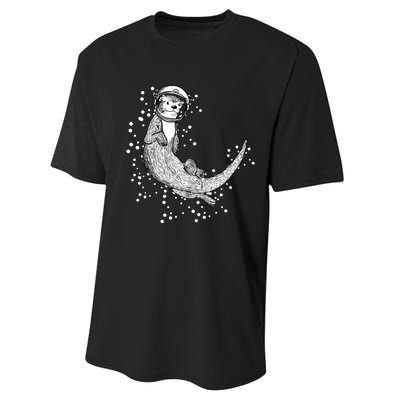 Ferret Rodent Gnawer Space Planet Universe Performance Sprint T-Shirt