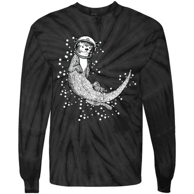 Ferret Rodent Gnawer Space Planet Universe Tie-Dye Long Sleeve Shirt