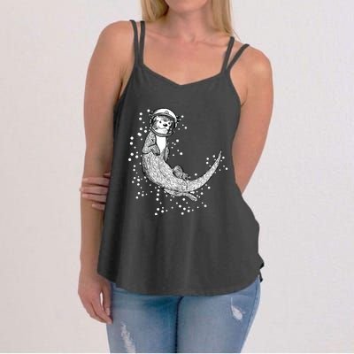 Ferret Rodent Gnawer Space Planet Universe Women's Strappy Tank