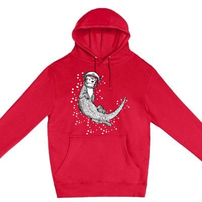 Ferret Rodent Gnawer Space Planet Universe Premium Pullover Hoodie