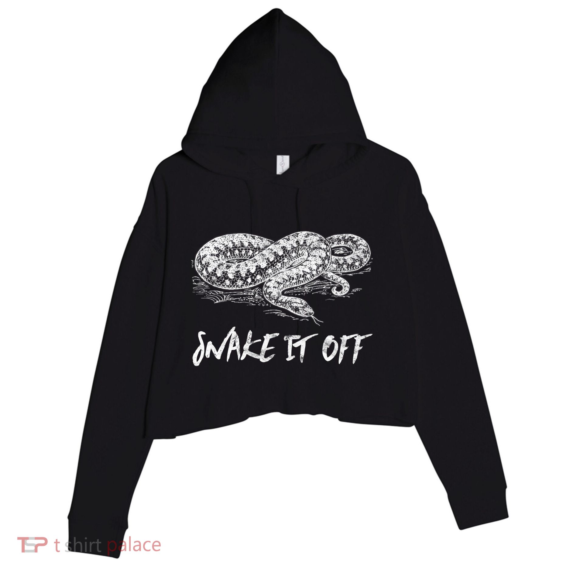 Funny Reptile Gift Snake It Off Meme Hognose Gift Crop Fleece Hoodie