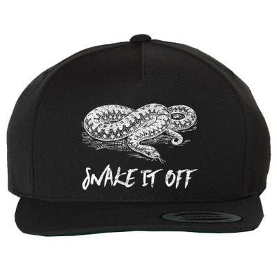 Funny Reptile Gift Snake It Off Meme Hognose Gift Wool Snapback Cap