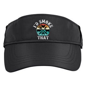 Funny Retro Grilling BBQ Smoker Chef Dad GiftId Smoke That Adult Drive Performance Visor