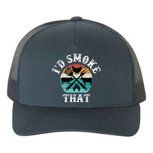 Funny Retro Grilling BBQ Smoker Chef Dad GiftId Smoke That Yupoong Adult 5-Panel Trucker Hat