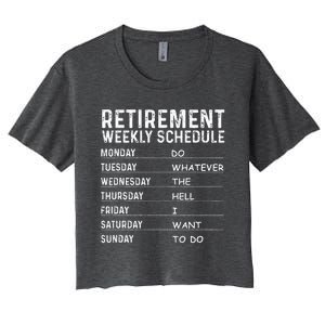 Funny Retirement Gift For Women Cool Retired Retiree Women's Crop Top Tee