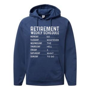 Funny Retirement Gift For Women Cool Retired Retiree Performance Fleece Hoodie