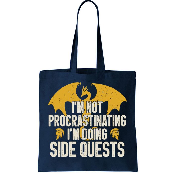 Funny RPG Gamer I'm Not Procrastinating I'm Doing Side Quest Tote Bag