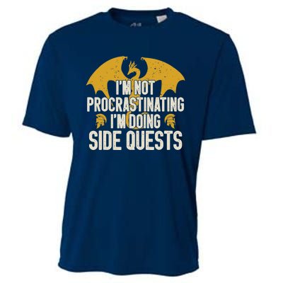 Funny RPG Gamer I'm Not Procrastinating I'm Doing Side Quest Cooling Performance Crew T-Shirt