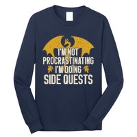 Funny RPG Gamer I'm Not Procrastinating I'm Doing Side Quest Long Sleeve Shirt