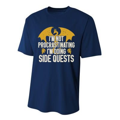 Funny RPG Gamer I'm Not Procrastinating I'm Doing Side Quest Performance Sprint T-Shirt