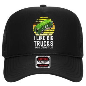 Funny Recycling Garbage Trash Truck 5T 4T 3T 2T High Crown Mesh Back Trucker Hat