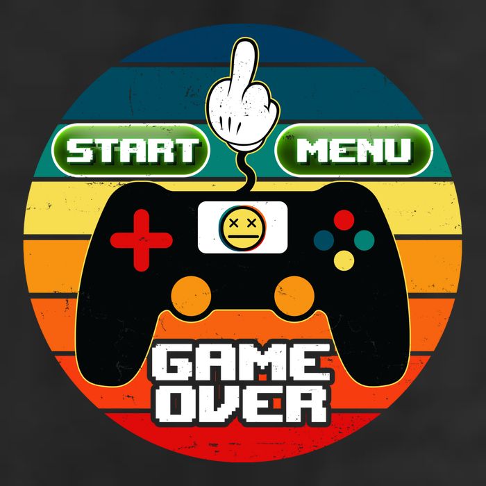 Funny Retro Game Over Gamer Cool Comfort Performance Bucket Hat