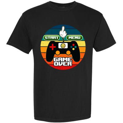 Funny Retro Game Over Gamer Garment-Dyed Heavyweight T-Shirt