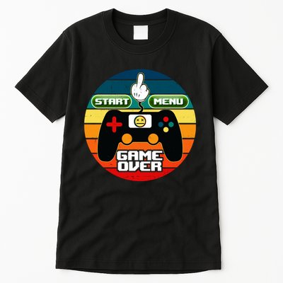 Funny Retro Game Over Gamer Tall T-Shirt