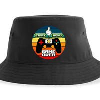 Funny Retro Game Over Gamer Sustainable Bucket Hat
