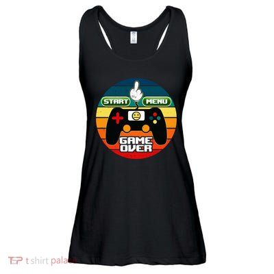 Funny Retro Game Over Gamer Ladies Essential Flowy Tank