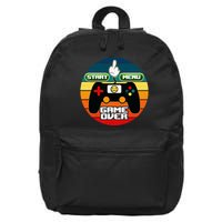 Funny Retro Game Over Gamer 16 in Basic Backpack