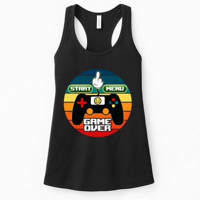 Funny Retro Game Over Gamer Womens Tank Top