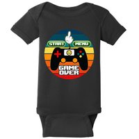 Funny Retro Game Over Gamer Baby Bodysuit