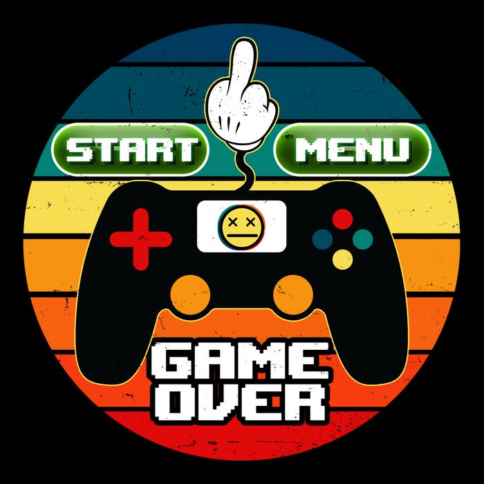 Funny Retro Game Over Gamer Baby Bodysuit